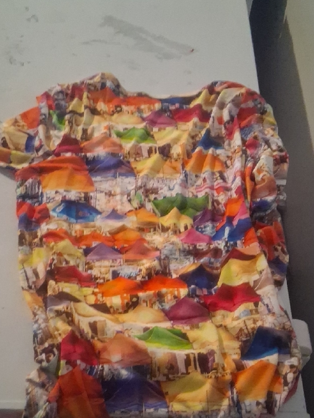 Karen Kane Coastal Market Print Tunic Top - Size M - Picture 5 of 7